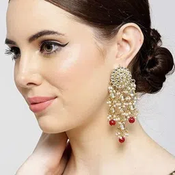 I Jewels Women Gold-Plated Contemporary Jhumkas Earrings-picture-25