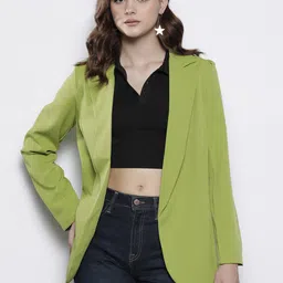 Boohoo Notched Lapel Collar Regular Fit Front-Open Formal Blazer image 3
