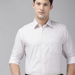 Arrow Manhattan Slim Fit Opaque Checked Pure Cotton Formal Shirt-picture-44