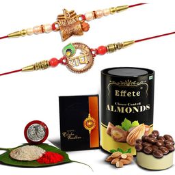 DeoDap Rakhi Combo for Brother with Rakhi, Roli Chawal, Coin & Greeting Card-41