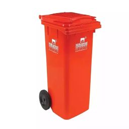 Nilkamal 120 L Red Plastic Dustbin With Wheel-29
