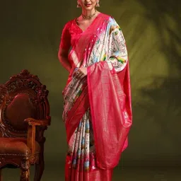 Sitanjali Woven Design Zari Chanderi Saree-image-5