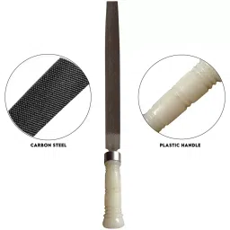 LXMI 6 inch (152.4 mm) Half Round File Tool With PVC Handle, AZHF006_2 image 2