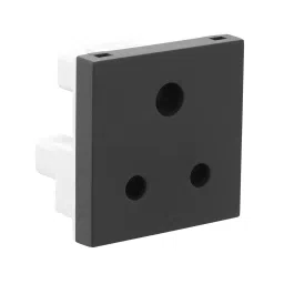 Legrand Socket with Shutter Allzy 6 Amp 2 Module Matt Black, 6812 24 (Pack of 20 Pcs)-10