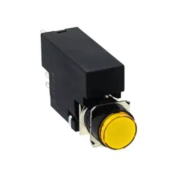 IDEC A6 Series Indicator Light Round Shape and 16 mm Mounting Hole Dia, AL6M-P22PY-11