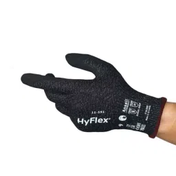 Ansell HyFlex 11591 Black HPPE Nylon Spandex Cut Resistant Work Gloves Size 8 Nitrile Coating, 11591080-picture-25