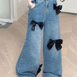 LULU & SKY Girls Wide Leg High-Rise Highly Distressed Jeans-picture-28