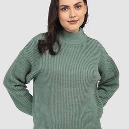 The Roadster Lifestyle Co High Neck Pullover Sweaters-image-96