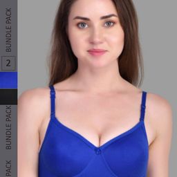 FUNAHME Pack Of 2 Full Coverage Non Padded T-shirt Bra With All Day Comfort-picture-22