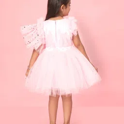 BAESD Polka Dot Print Net Fit & Flare Dress image 5