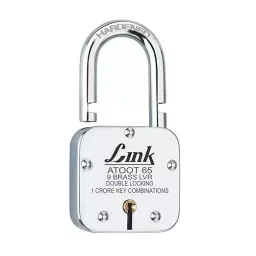 Link 65 mm Brass BCP Finish with 3 Keys Padlock (Pack of 2 Pcs)-22