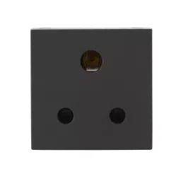 Legrand Socket with Shutter Allzy 6 Amp 2 Module Matt Black, 6812 24 (Pack of 20 Pcs) image 3
