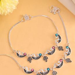VOJ Silver-Plated Artificial Beads Anklet-picture-42