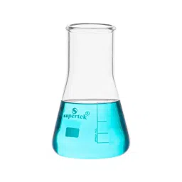 Supertek Graduated Wide Neck Conical Flask, Capacity 50 ml, 15.128.0050 (Pack of 10) image 1