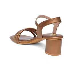 ZENVO Strapy Backstrap Open Toe Block Heels image 3