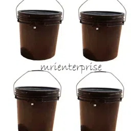 MRI Enterprise 20 Ltr Plastic Empty Bucket Black (Set of 4Pcs)-picture-45