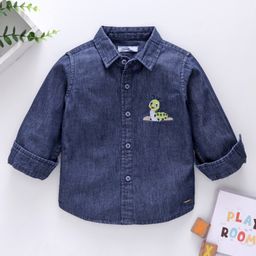 Babyoye 100% Cotton Full Sleeves Washed Denim Shirt - Blue-image-50