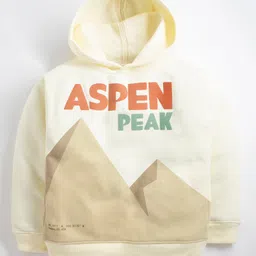 Cherry Crumble By Nitt Hyman Fleece Full Sleeves Aspen Peak Hoodie - Beige-picture-49