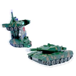 WOW Toys Delivering Joys of Life Deformation Combat Robot Tank with Light & Music- Green-35