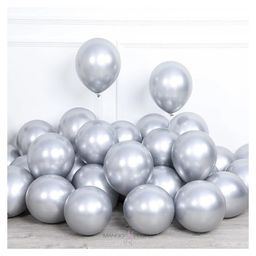 Bubble Trouble Silver Party Balloons For Decoration  - Pack Of 100-image-77