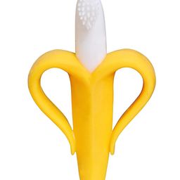 Enorme Silicone Banana Shaped Teething Toothbrush Teether for Babies- Yellow-picture-11