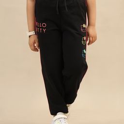 Kidsville Cotton Hello Kitty Featuring Characters Printed Pajama - Black-image-61