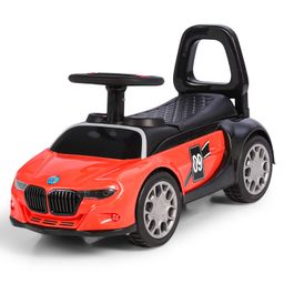 fab n funky Car Shape Manual Push Ride On With Storage - Red image 3