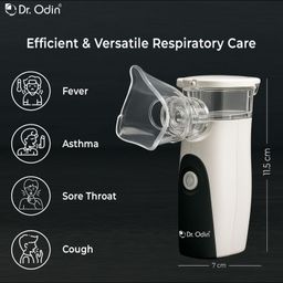 Dr. Odin OMN102 Portable Mesh Nebulizer Machine Gray & Whie image 3