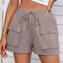ELIXORIA Women High-Rise Outdoor Cargo Shorts-picture-34
