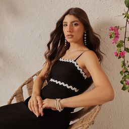 The Roadster Lifestyle Co. Shoulder Straps Fit & Flared Maxi Dress-image-95