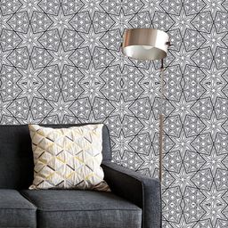 ArtzFolio Printed UV-Resistant Anti-Bacterial Monochrome DoodlePeel & Stick Wallpaper-image-4