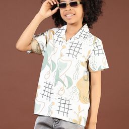 V-Mart Boys Opaque Printed Casual Shirt-49