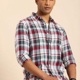 Being Human Slim Fit Checked Pure Cotton Casual Shirt-image-77