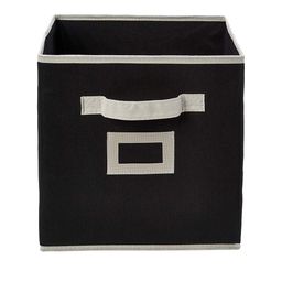 Kuber Industries Set Of 4 Black & White Solid Large Storage Cube With Handle image 3