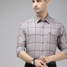 Arrow Pure Cotton Manhattan Slim Fit Tartan Checks Opaque Formal Shirt-picture-41