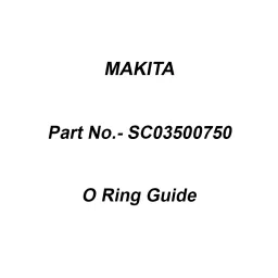Makita Black Rubber O Ring Guide for DSC121, Part No SC03500750-48