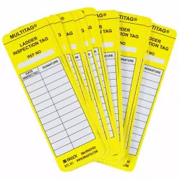 BRADY Black Yellow & White Ladder Tag 6-1/2 inch, 3GAJ9-picture-25