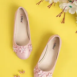 toothless Girls Metallic Pink Ballerinas-36