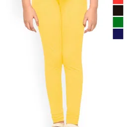 Tik Tok WEARS Girls Pack Of 5Mid-Rise Churidar Length Leggings-picture-16