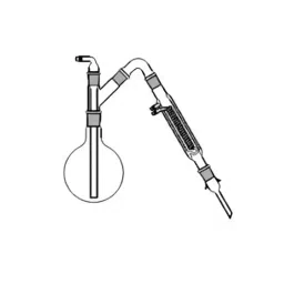 ABGIL Steam Distillation Assembly with Round or Flat Bottom Flask Transparent Borosilicate Glass, SDA-254-01-27