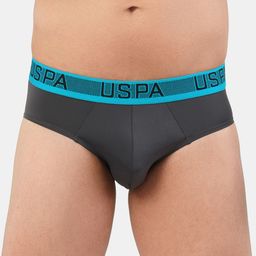 U.S. Polo Assn. Men Grey Solid Basic Brief-picture-16