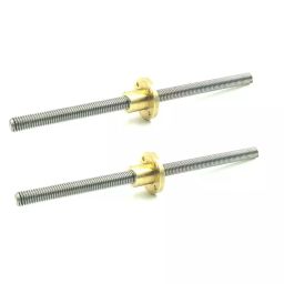 Invento 150mm (0.15 mtr) SS304 Threaded Rod M12 12mm OD + M12 nut 1.75mm Pitch 12mm T Nut Brass round Flange Single Nut for 3D Printer CNC Robotics ISC 1965-1A-picture-35