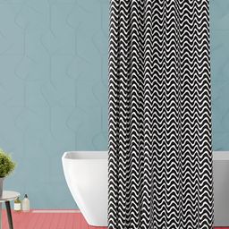 ArtzFolio Black & White Printed Waterproof Shower Curtain-image-73