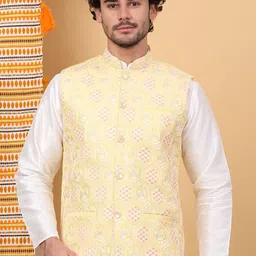 KRAFT INDIA LUXE Embroidered Woven Nehru Jackets-picture-13