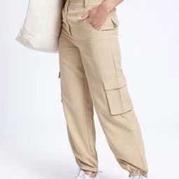 glitchez Women Utility Chic Regular Fit Cargo Style Joggers-picture-26