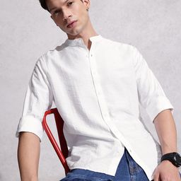 WROGN Striped Textured Casual Shirt-image-20