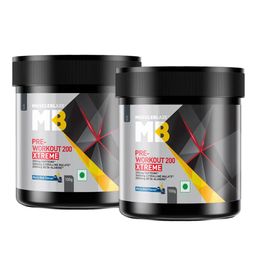 MuscleBlaze PRE Workout 200 Xtreme 100g Berry Bolt - Pack of 2-image-52