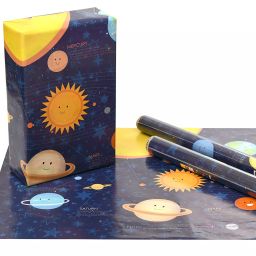 eVincE - thoughtful PRESENTations SOLA01L10 Solar System with Facts Sheets, Birthday Astronaut Space Theme Christmas Diwali Gifts Scrapbook Craft Papers Gift Wrapping Paper (Pack of 5 Piece)-8