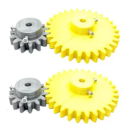 Invento 3D Printed Plastic Spur Gear 14 Teeth (40mm dia) + 30 Teeth (80mm dia) 10mm Width 6mm hole for DIY Projects ISC 1916-8A-image-15