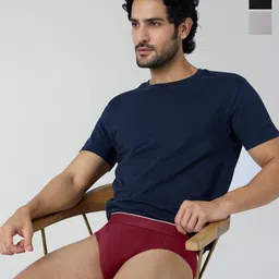 XYXX Pack Of 3 Cotton Anti Microbial Basic Briefs XYBRF3PCKN868-image-59